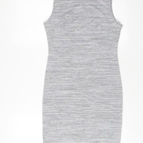 Select Womens Grey Polyester Bodycon Size 10 Crew Neck Pullover