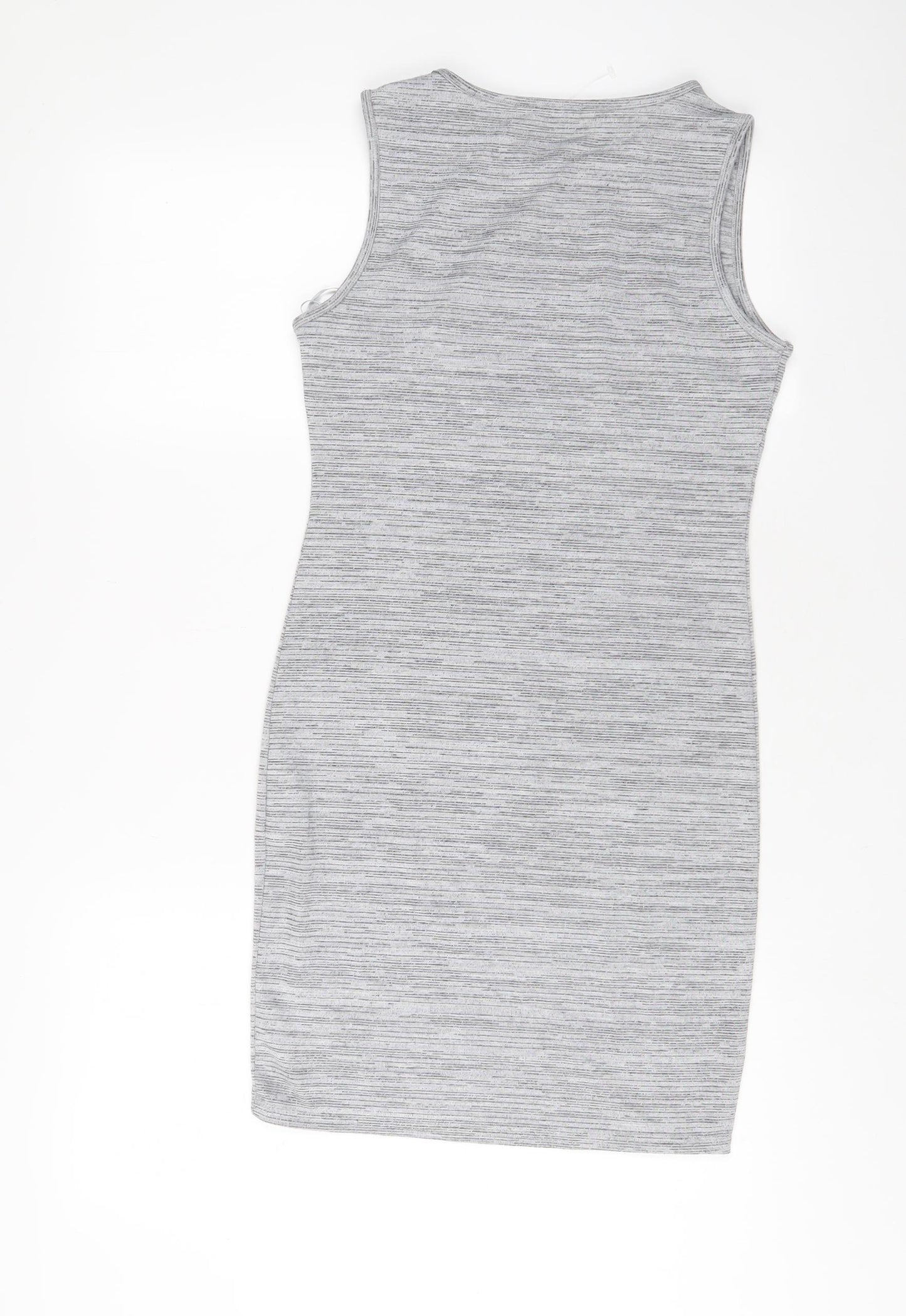 Select Womens Grey Polyester Bodycon Size 10 Crew Neck Pullover