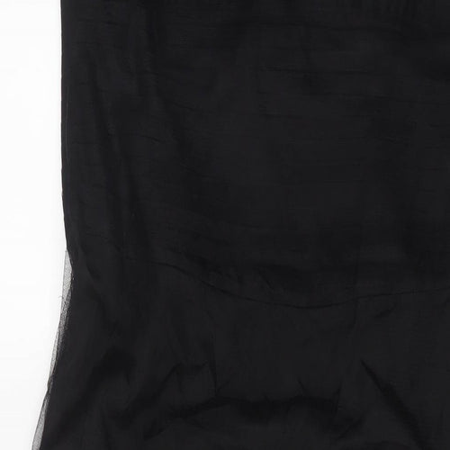 Monsoon Womens Black Polyester A-Line Size 14 Sweetheart Zip