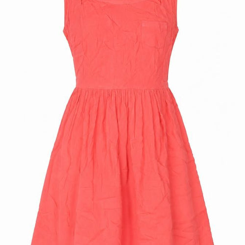 Miss Selfridge Womens Pink Viscose A-Line Size 8 Scoop Neck Zip