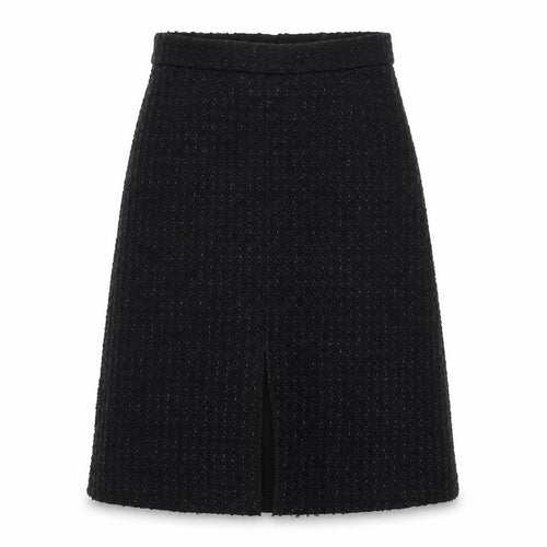 Marks and Spencer Womens Black Acrylic A-Line Skirt Size 12 Zip
