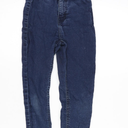 Denim 365 Boys Blue Cotton Straight Jeans Size 7-8 Years Regular Zip - 18 inch inside leg