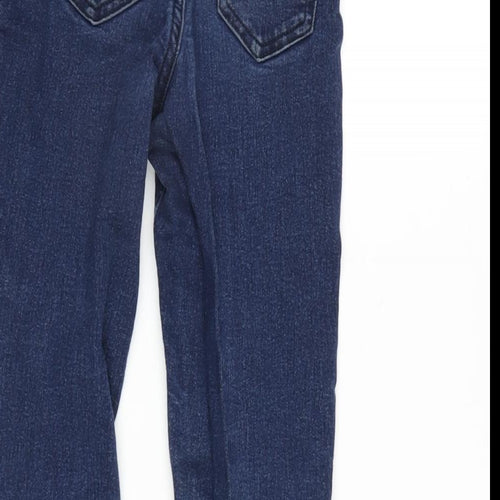 Denim 365 Boys Blue Cotton Straight Jeans Size 7-8 Years Regular Zip - 18 inch inside leg