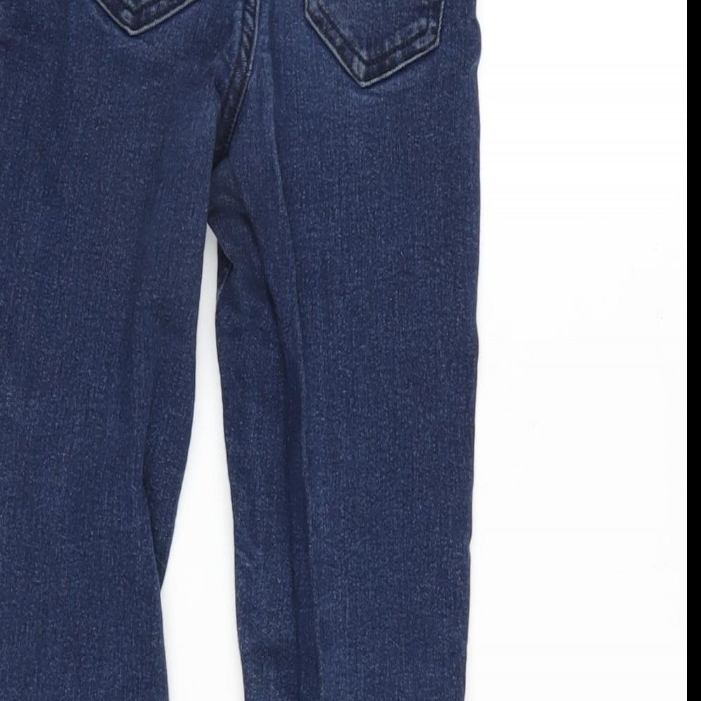Denim 365 Boys Blue Cotton Straight Jeans Size 7-8 Years Regular Zip - 18 inch inside leg