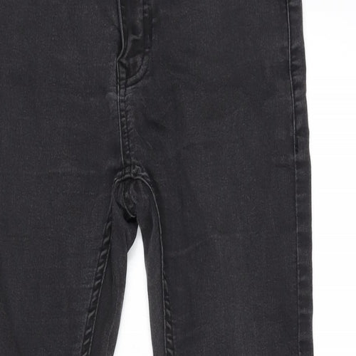 Topman Mens Grey Herringbone Cotton Blend Straight Jeans Size 32 in L27 in Regular Zip