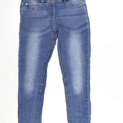 NEXT Girls Blue Cotton Jegging Jeans Size 11 Years L25 in Regular