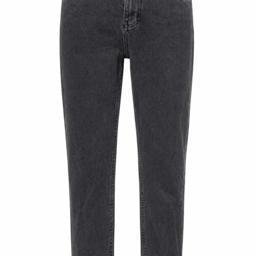 Denim & Co. Womens Grey Cotton Straight Jeans Size 6 L25 in Regular Zip