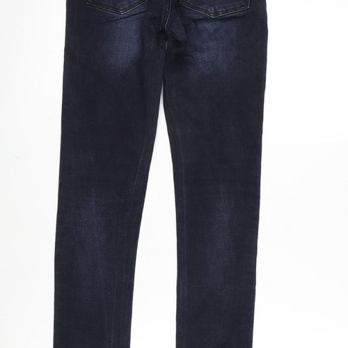 Supermom Womens Blue Cotton Blend Straight Jeans Size 28 in L32 in Regular Button