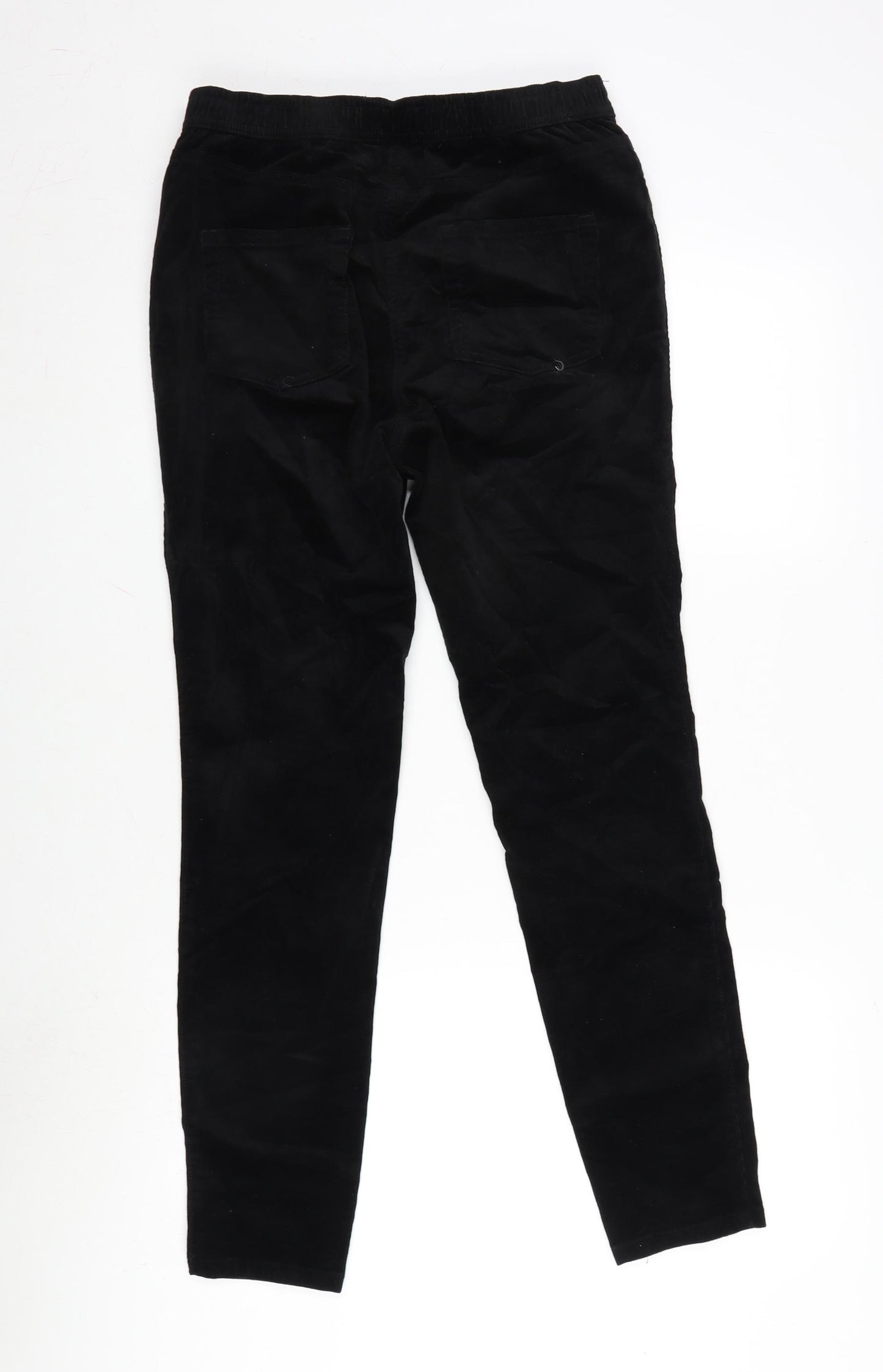 M&Co Womens Black Cotton Jegging Trousers Size 12 L29 in Regular