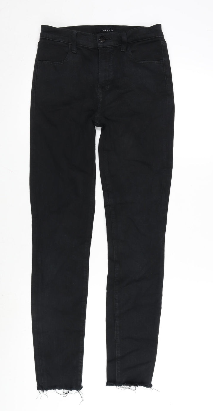 J Brand Womens Black Cotton Blend Straight Jeans Size 26 in L30 in Regular Zip - Raw Hem