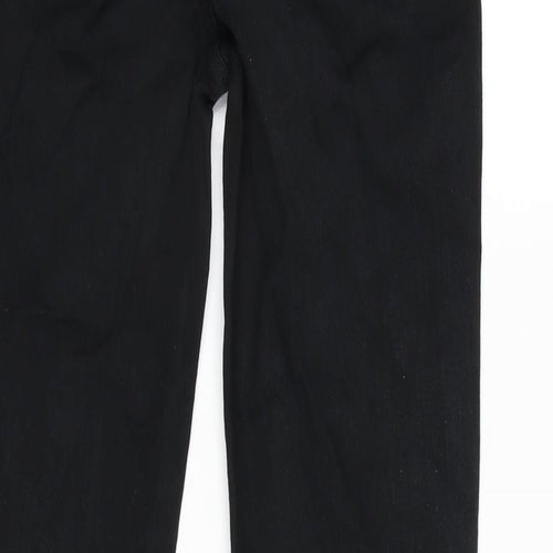 J Brand Womens Black Cotton Blend Straight Jeans Size 26 in L30 in Regular Zip - Raw Hem