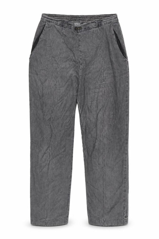 Front view of Market & Spencer women’s grey cotton trousers, size UK 16, 26.5-inch leg regular