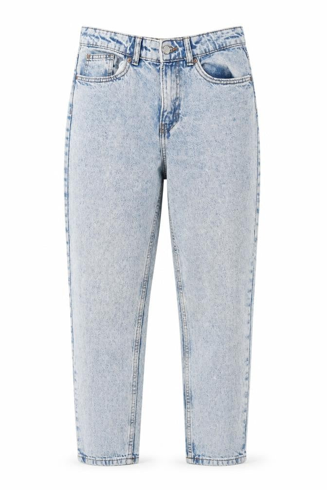 Denim & Co. Womens Blue Cotton Tapered Jeans Size 8 L27 in Regular Zip