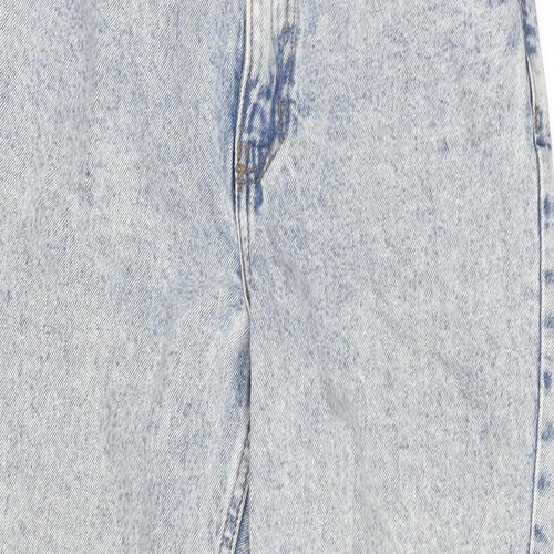 Denim & Co. Womens Blue Cotton Tapered Jeans Size 8 L27 in Regular Zip