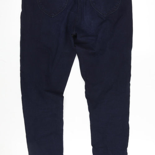 Dorothy Perkins Womens Blue Cotton Blend Tapered Jeans Size 10 L28 in Regular