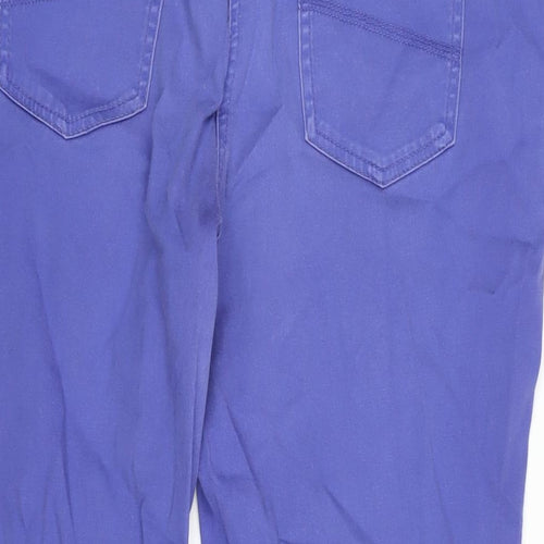 George Womens Purple Cotton Blend Cropped Jeans Size 16 L23.5 in Regular Zip