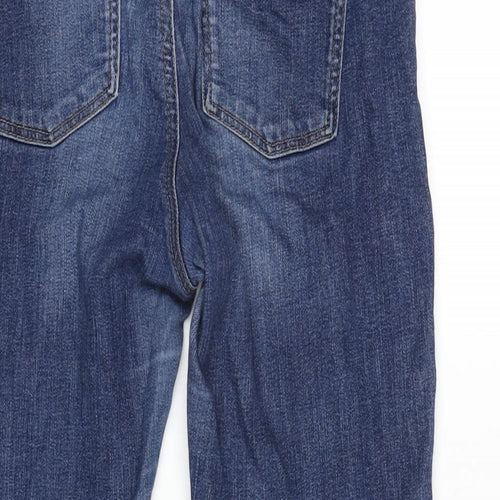Dorothy Perkins Womens Blue Cotton Blend Tapered Jeans Size 8 L26.5 in Regular Zip