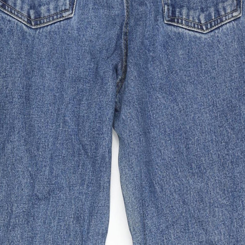 Denim & Co. Mens Blue Herringbone Cotton Straight Jeans Size 34 in L30 in Regular Zip