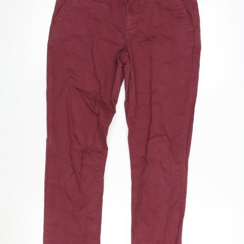 Fat Face Womens Purple Cotton Blend Straight Jeans Size 28 in L28 in Regular Zip