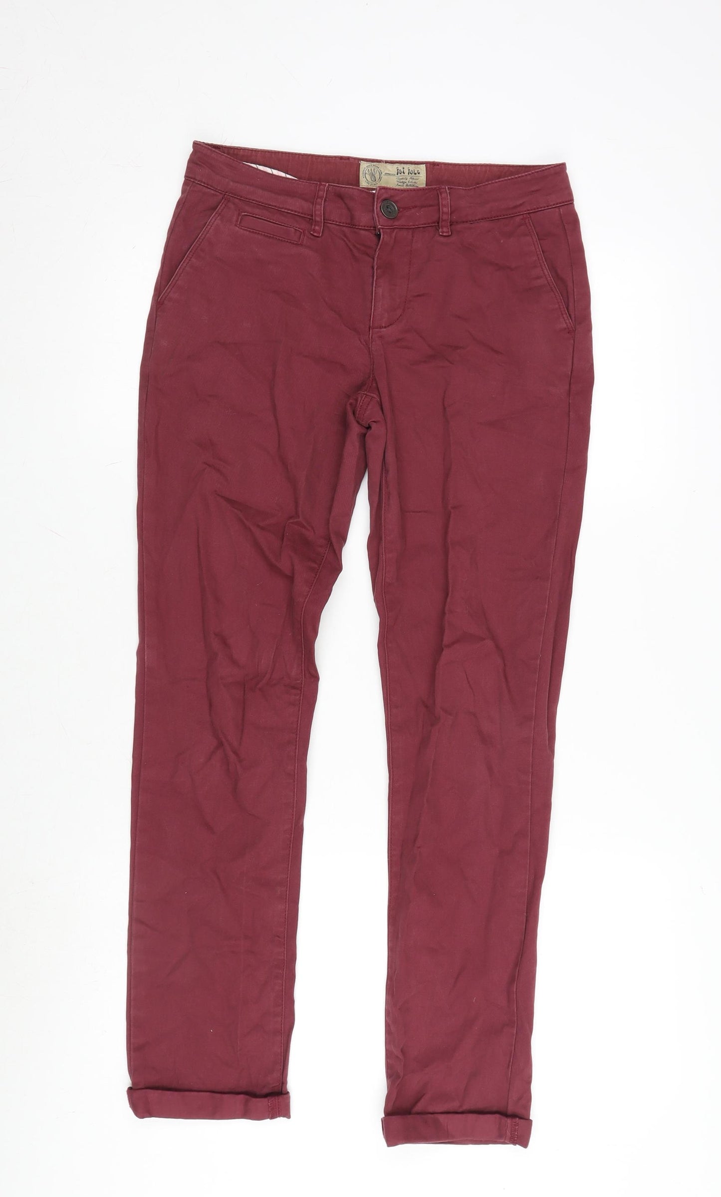 Fat Face Womens Purple Cotton Blend Straight Jeans Size 28 in L28 in Regular Zip