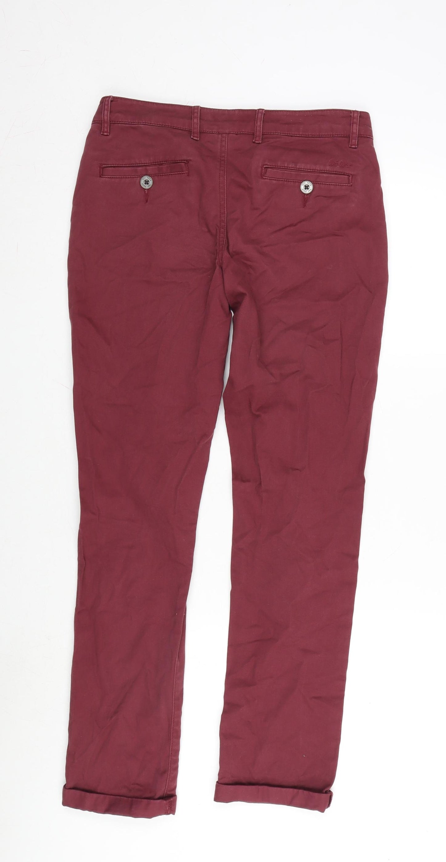 Fat Face Womens Purple Cotton Blend Straight Jeans Size 28 in L28 in Regular Zip