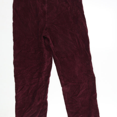 Paul seperates Womens Purple Cotton Trousers Size 28 in L28 in Regular Zip