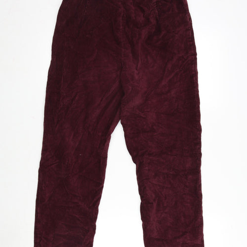 Paul seperates Womens Purple Cotton Trousers Size 28 in L28 in Regular Zip