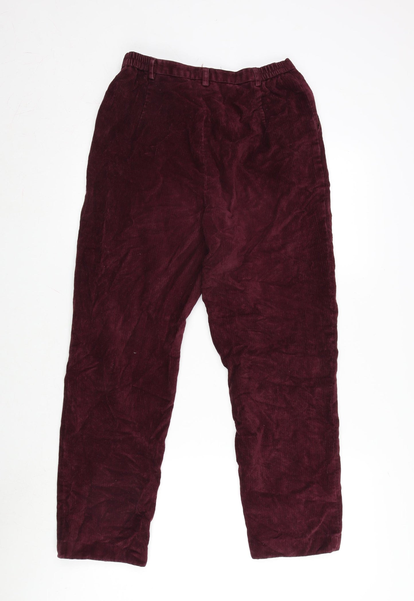 Paul seperates Womens Purple Cotton Trousers Size 28 in L28 in Regular Zip