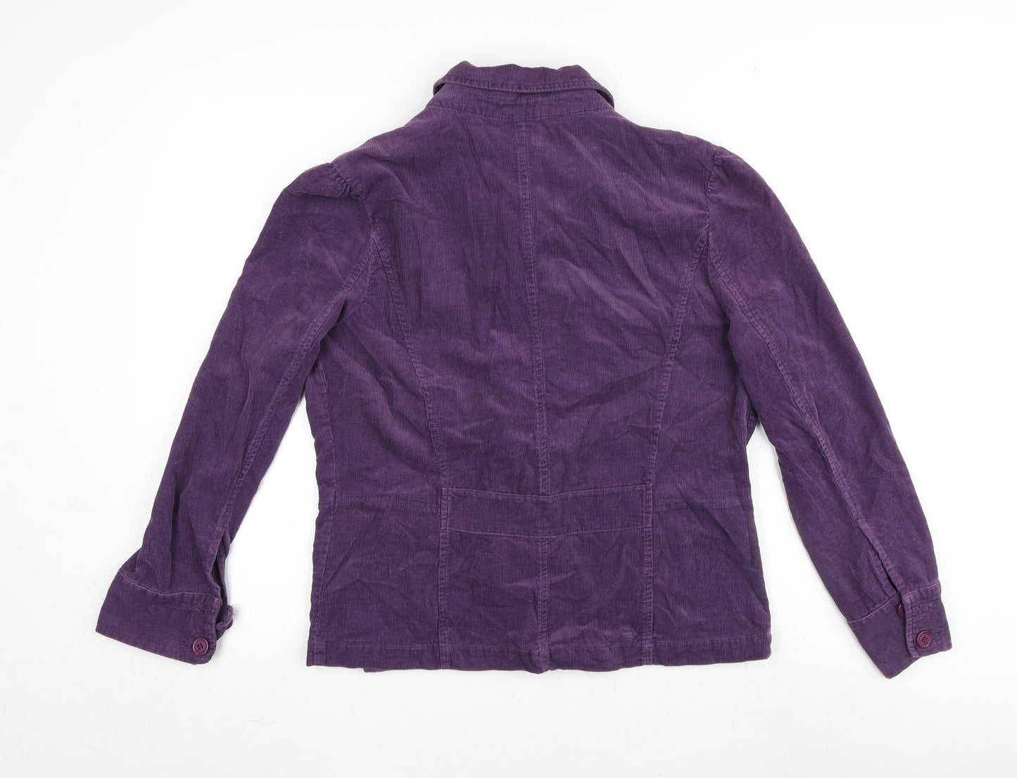 Casual Club Womens Purple Jacket Size 12 Button