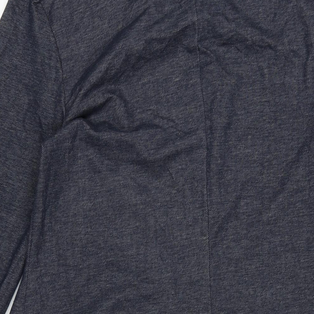 Roman Womens Blue Cotton A-Line Size 16 Crew Neck