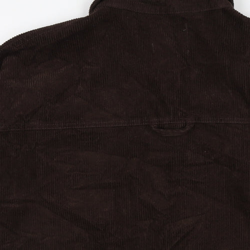 Denim & Co. Womens Brown Jacket Size S Button