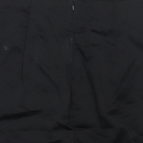 Missguided Womens Black Polyester Mini Skirt Size 6 Zip
