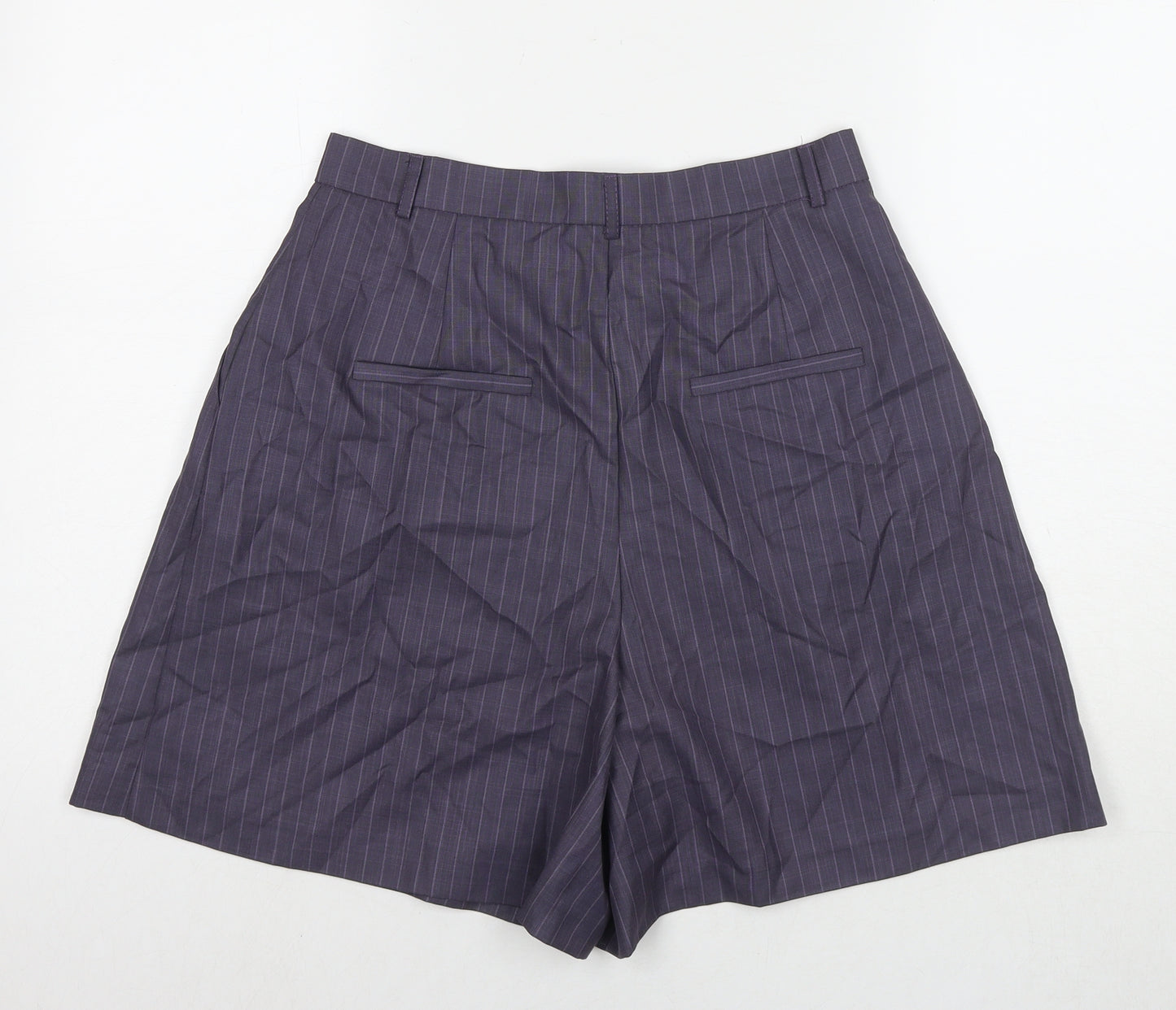 ASOS Womens Blue Polyester Culotte Shorts Size 12 L5 in Regular Zip