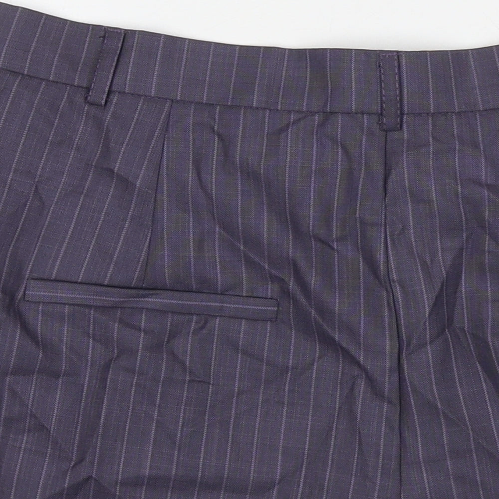 ASOS Womens Blue Polyester Culotte Shorts Size 12 L5 in Regular Zip