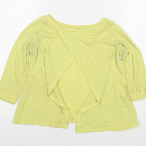 River Island Womens Yellow Round Neck Polyester Pullover Jumper Size 6