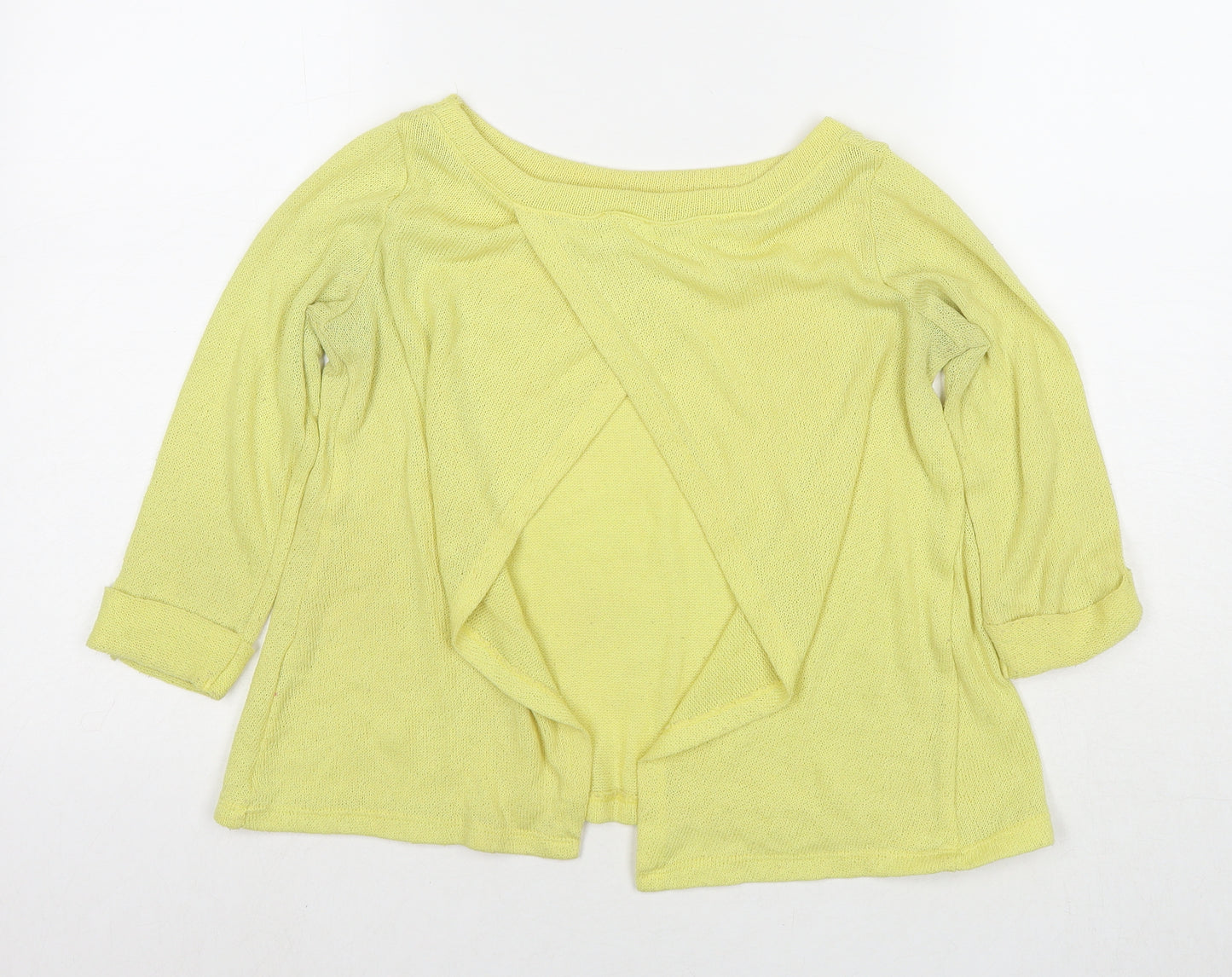 River Island Womens Yellow Round Neck Polyester Pullover Jumper Size 6