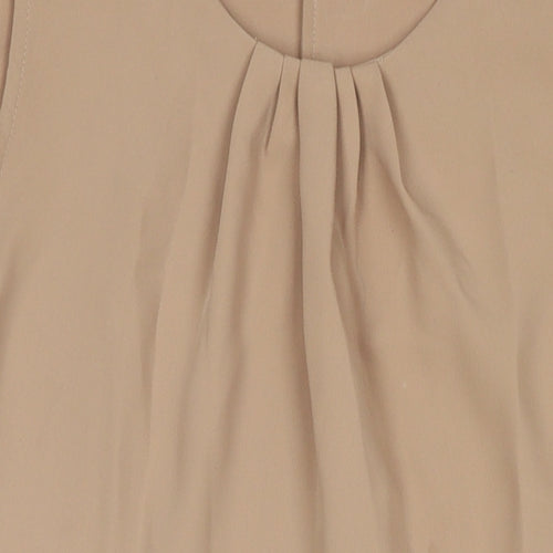 Gap Womens Brown Colourblock Polyester A-Line Size 10 Scoop Neck Pullover