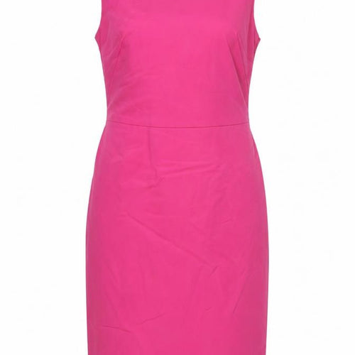 Mohito Womens Pink Polyester A-Line Size 10 Round Neck Zip - Cut Out Detail