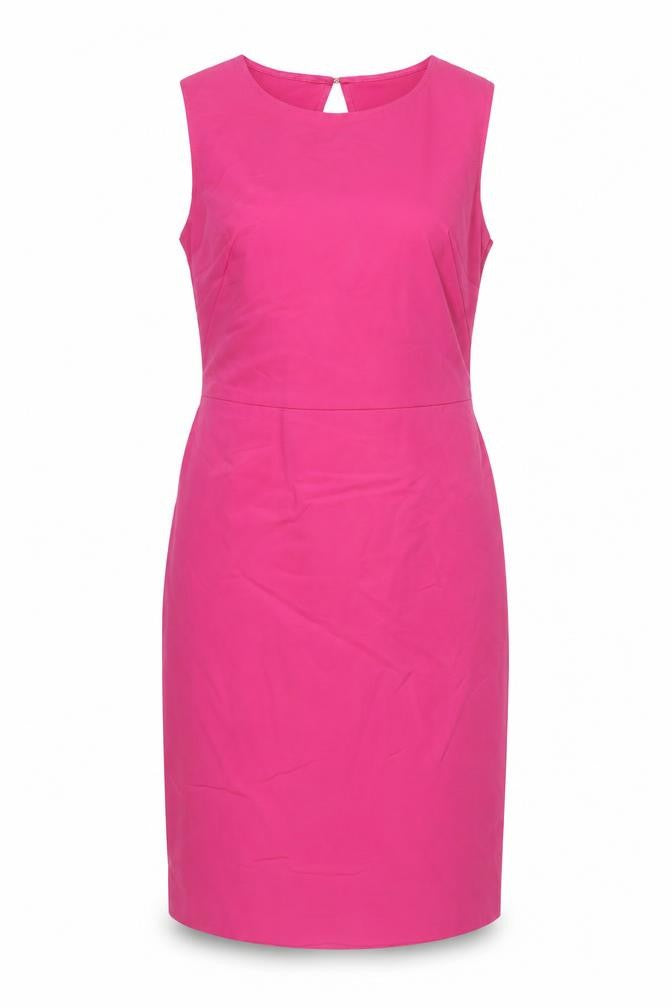 Mohito Womens Pink Polyester A-Line Size 10 Round Neck Zip - Cut Out Detail