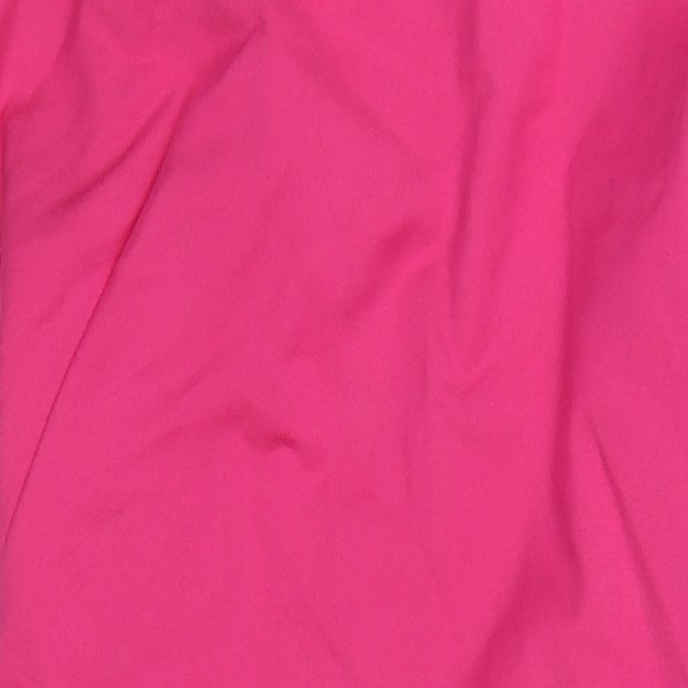 Mohito Womens Pink Polyester A-Line Size 10 Round Neck Zip - Cut Out Detail