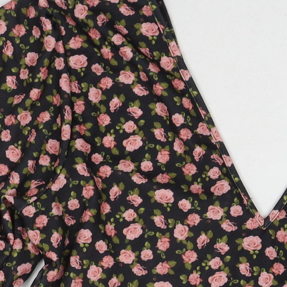 River Island Womens Multicoloured Floral Polyester A-Line Size 18 V-Neck Pullover