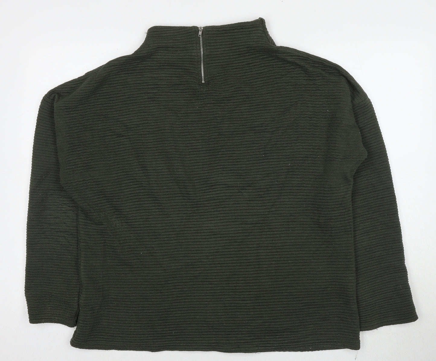 New Look Womens Green Polyester Pullover Sweatshirt Size 14 Pullover - Ribbed