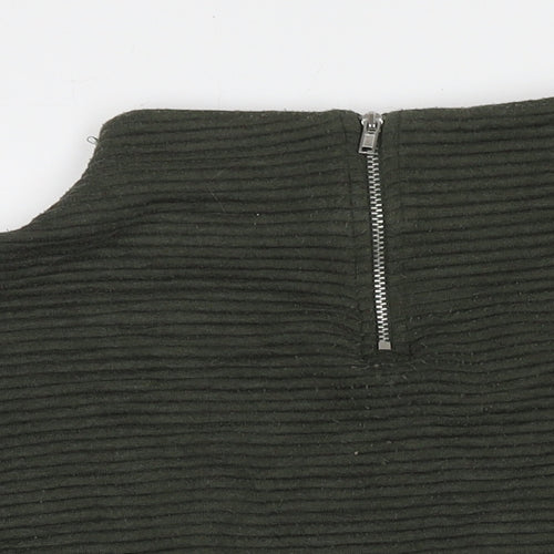 New Look Womens Green Polyester Pullover Sweatshirt Size 14 Pullover - Ribbed