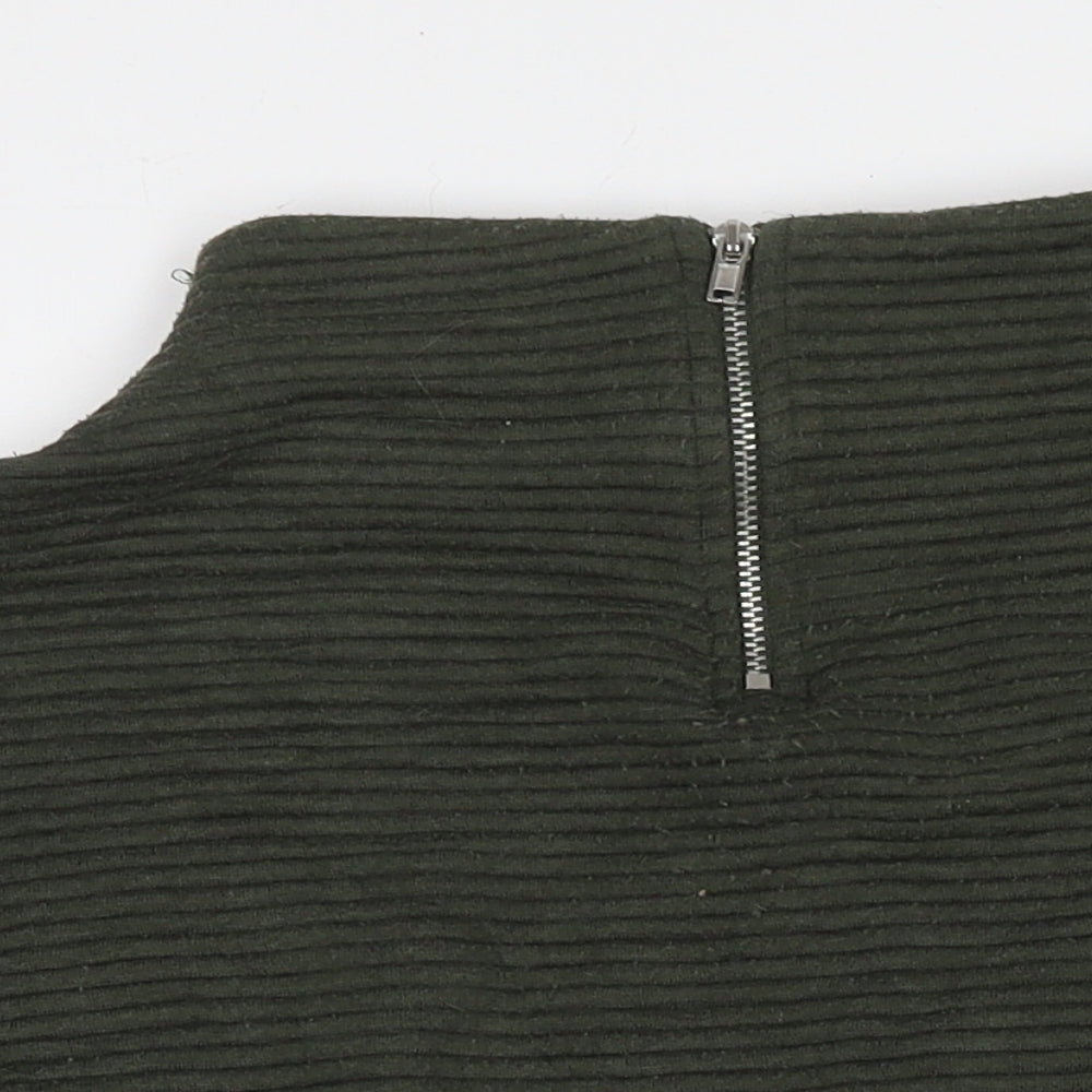 New Look Womens Green Polyester Pullover Sweatshirt Size 14 Pullover - Ribbed