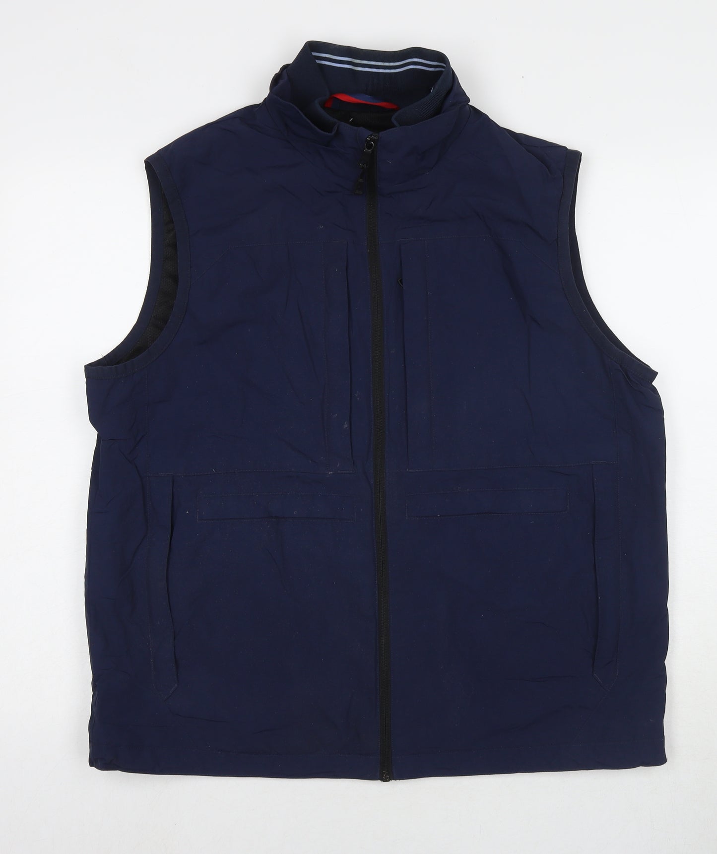 Blue Harbour Mens Blue Gilet Waistcoat Size L Zip