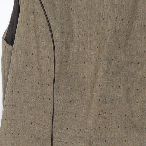 NEXT Womens Brown Polyester A-Line Size 4 Round Neck Pullover