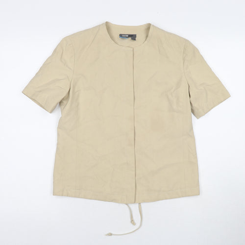 Episode Womens Beige Jacket Size 8 Button
