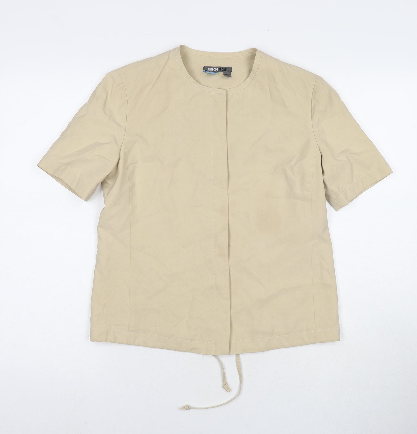 Episode Womens Beige Jacket Size 8 Button
