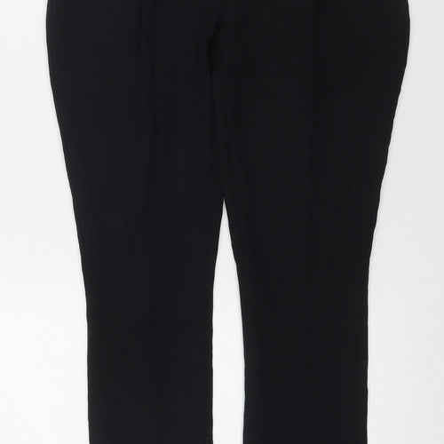 NEXT Womens Black Polyester Trousers Size 6 L27 in Regular Zip
