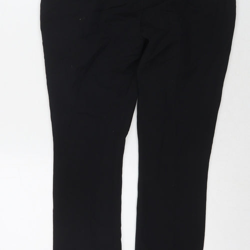 NEXT Womens Black Polyester Trousers Size 6 L27 in Regular Zip